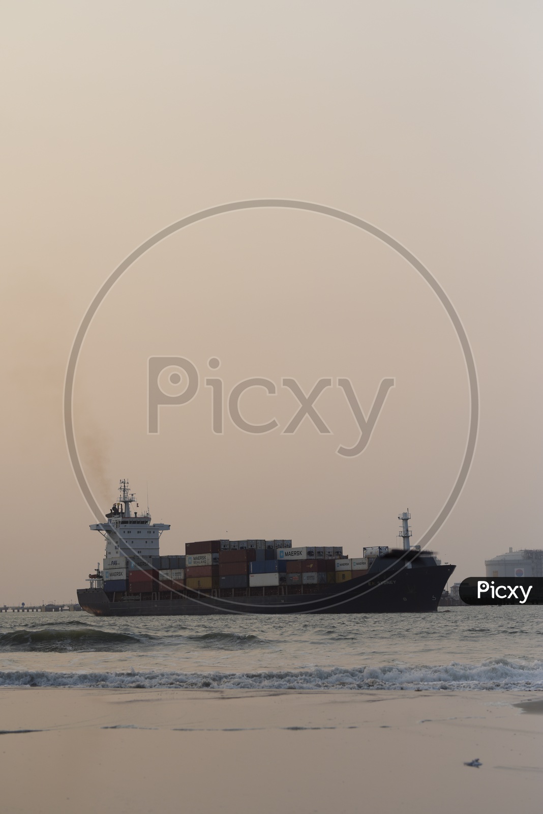 Ship at Kochi Beach