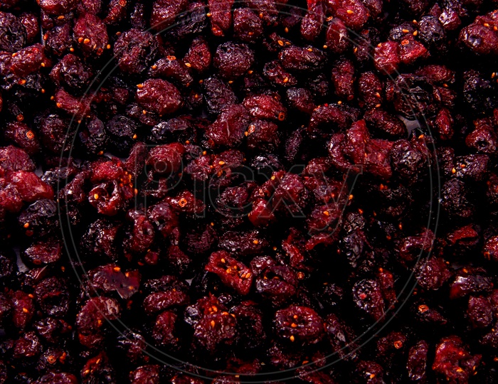 Dried Red Berries Forming a Background