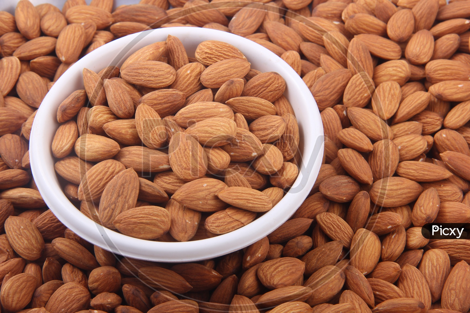 Almonds in a Bowl  Forming a Background