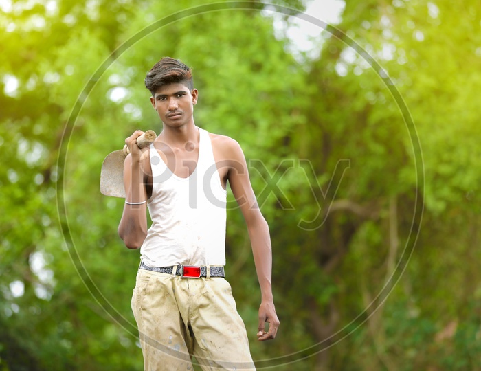 Indian Farmer working in Agriculture Field