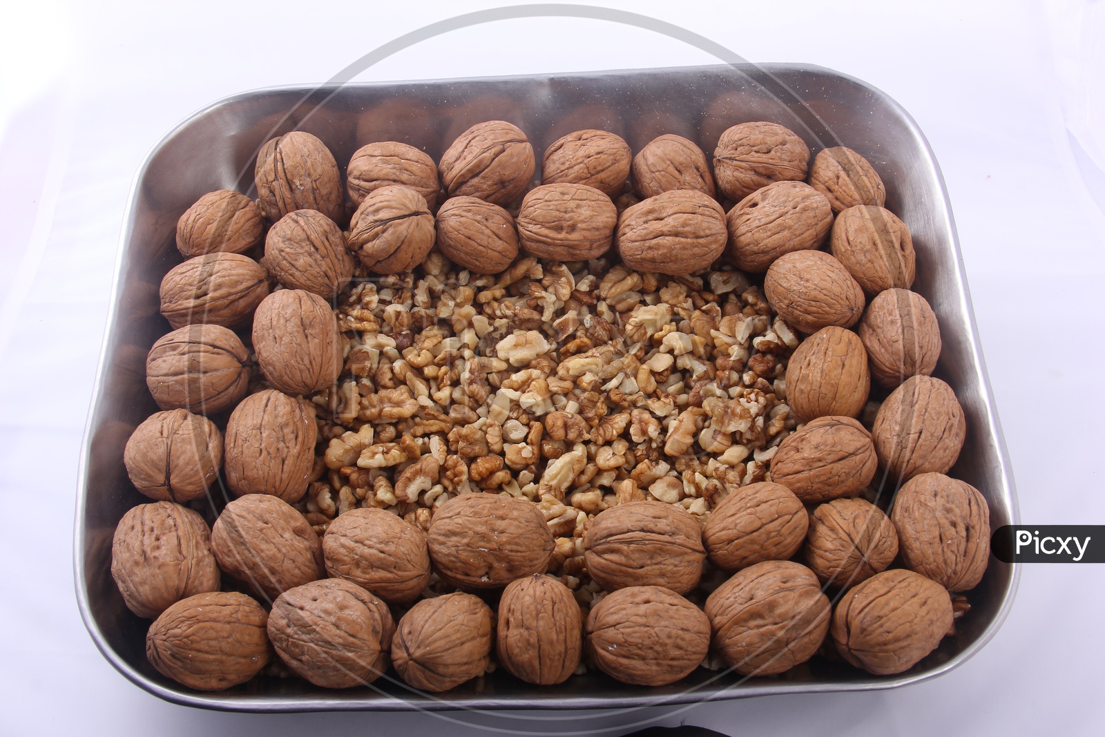 Wallnuts Composition Shot Showing The Texture Of Peeled Wallnuts