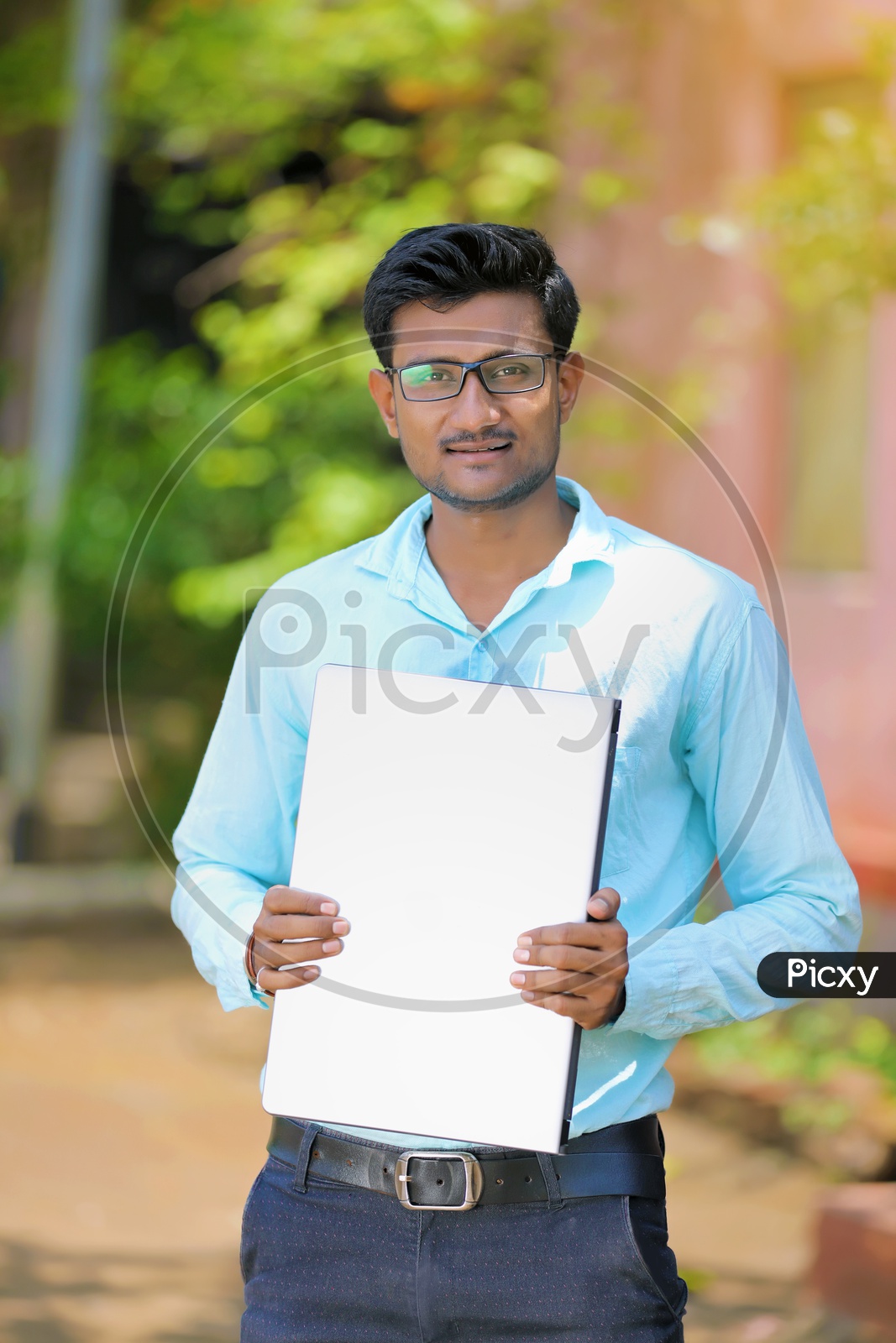 Indian Male Model showing Blank Poster