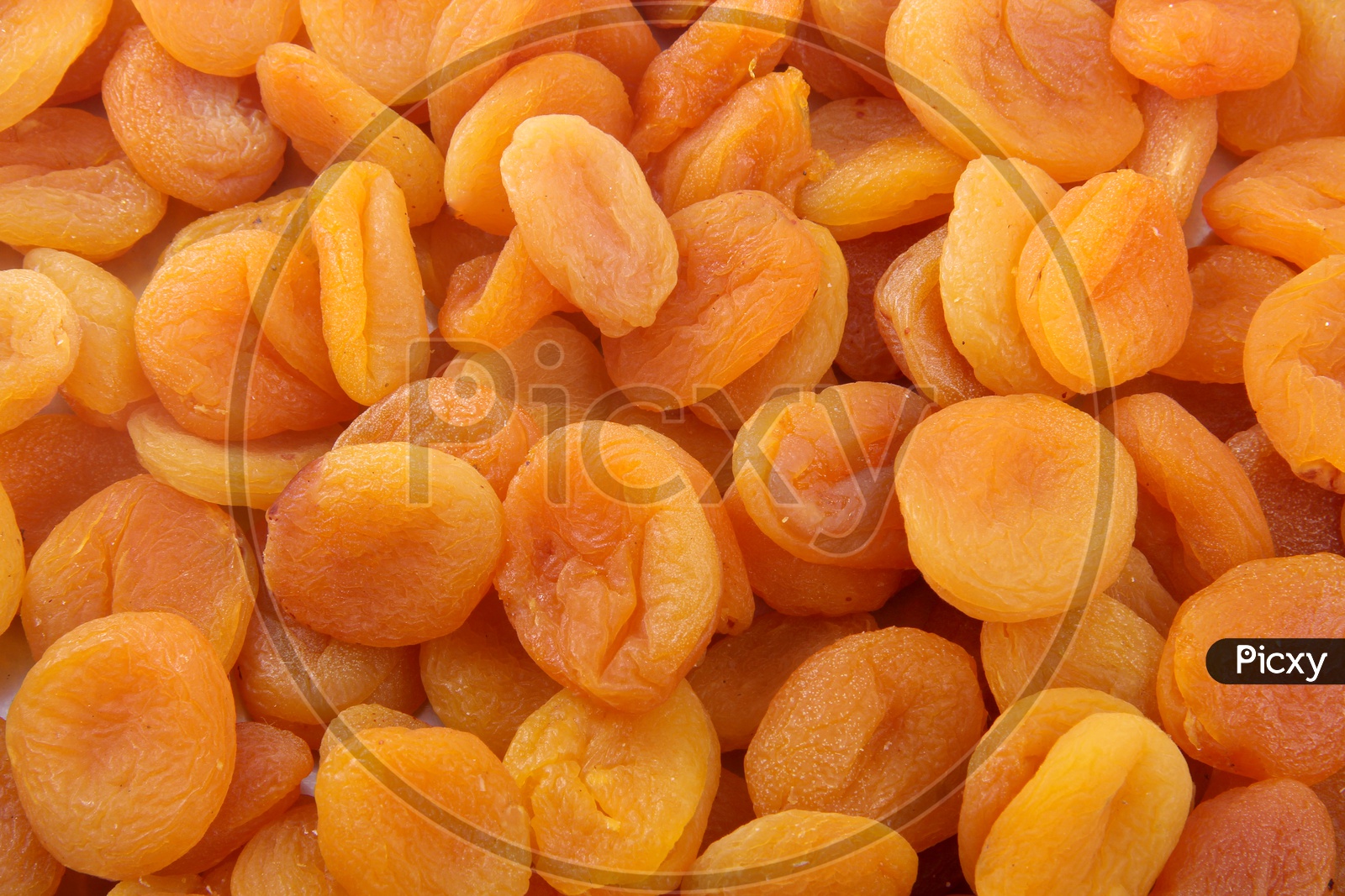 Dried Apricots  Composition Shot Situated Arbitrarily