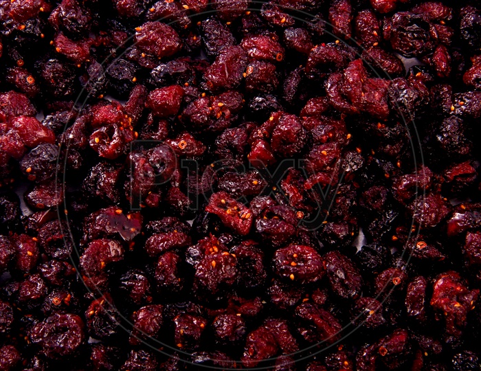 Dried Red Berries Forming a Background