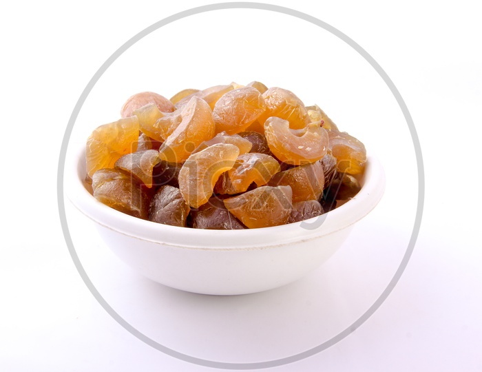 Dry Gooseberry in a Bowl on an Isolated White Background