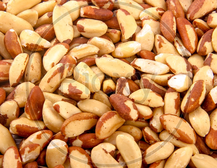 Peeled Almonds Composition Shot Forming a Background