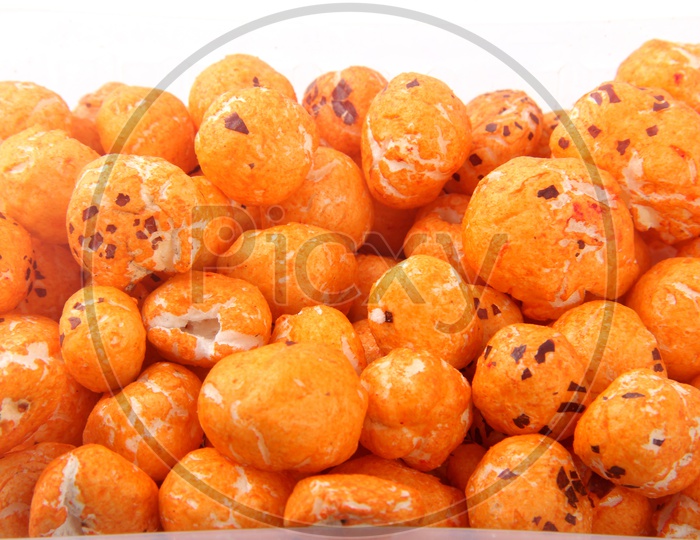 Fox Nuts / Gorgon Nuts /Makhana / Lotus Seed Pops Macro Shot Situated arbitrarily