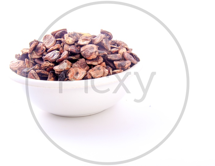 Roasted Pista / Pistachio in a Bowl on an Isolated White Back Ground