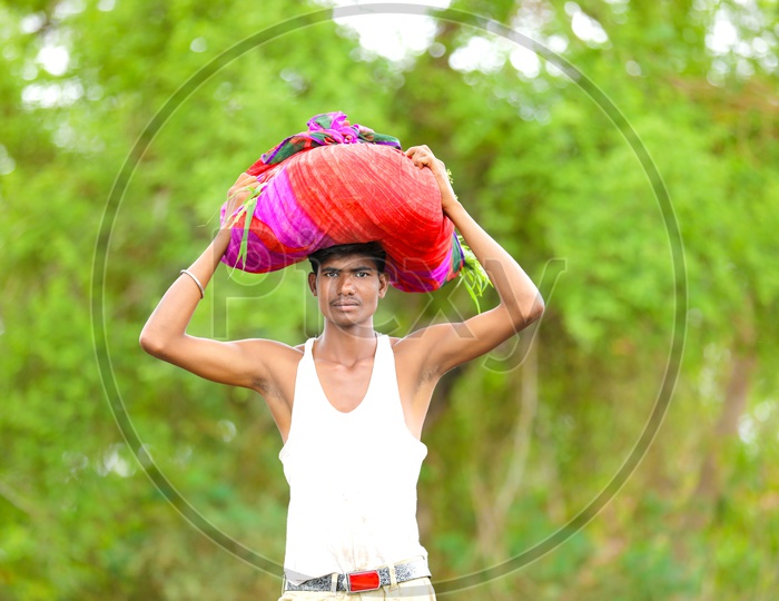 Indian man in Agriculture Field