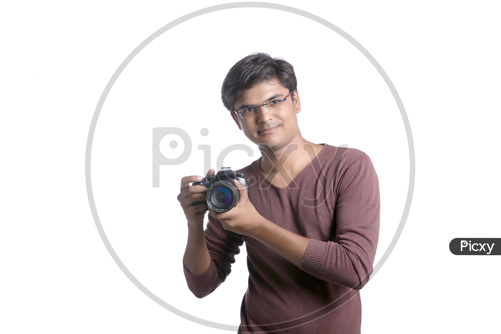 Photographer with DSLR Camera
