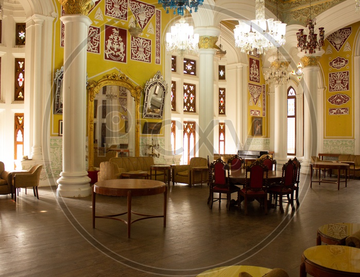 Interiors of Jayamahal Palace - Hall
