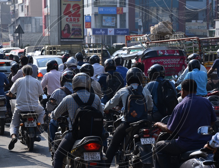 Rush Hour Traffic in Hyderabad