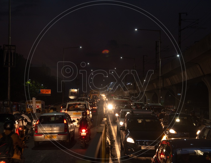 Evening Traffic of Hyderabad