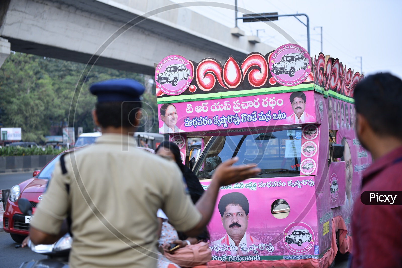 Telangana State Police/ Hyderabad Police checking Vehicles ahead of Assembly Elections in Telangana