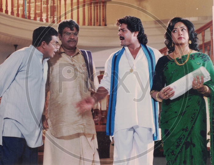 Kota Srinivasa Rao and Lakshmi in Alluda Majaka Movie
