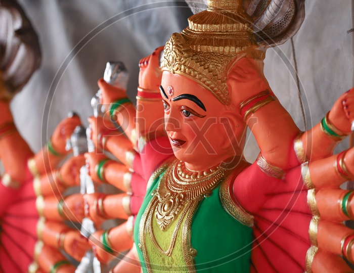 Sculpture of Goddess Durga