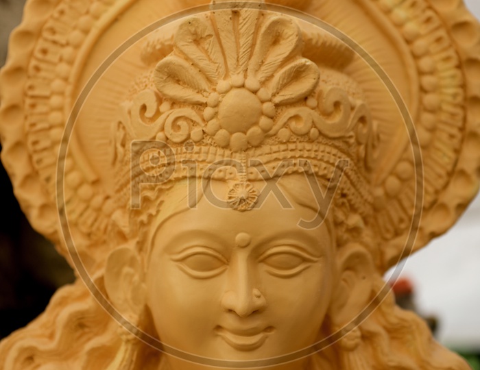Sculpture of goddess Durga