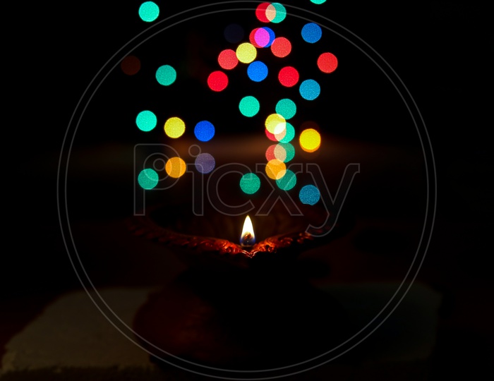 Indian Festival Diwali, Diwali Lamps/Deepavali Diyas/Lights