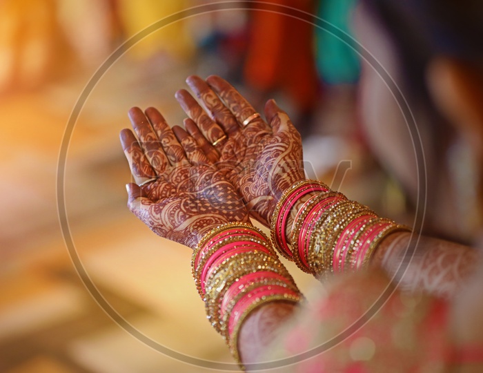 Bride Hands in Indian Hindu Wedding Closeup Shots