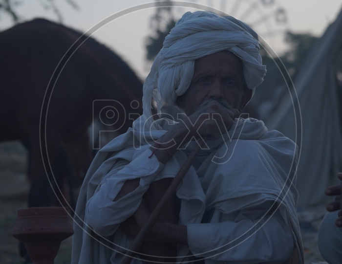 Rajasthani Old man at Pushkar Camel Fair