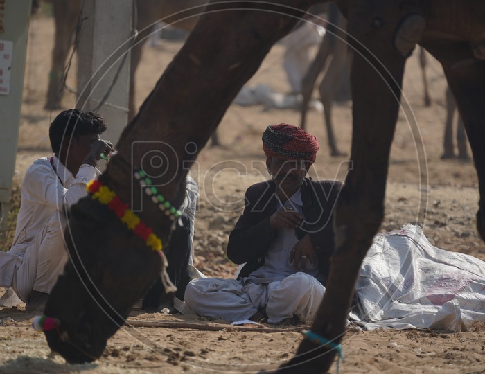 Local People In Pushkar Camel Fair