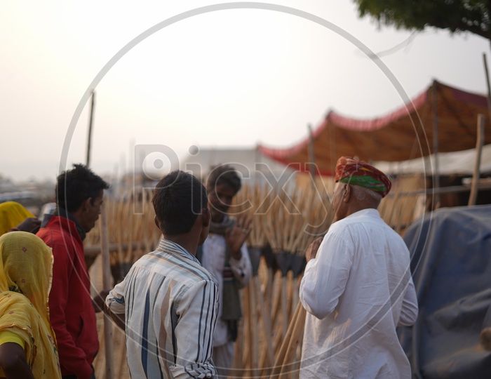 Vendors Selling Local Tools  in Pushkar Camel Fair