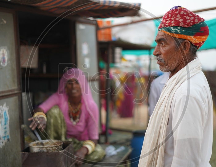 Rajasthani Man at a tea Stall