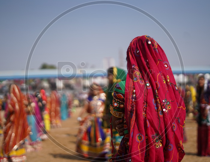 Rajasthani Women Colorfully dressed and Dancing