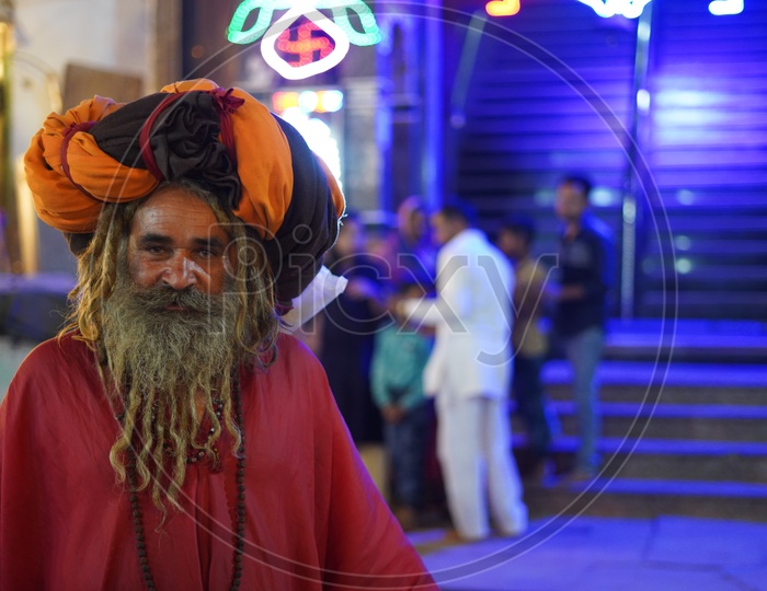 Portrait of a Sadhu/ Baba in Pushkar Camel Fair