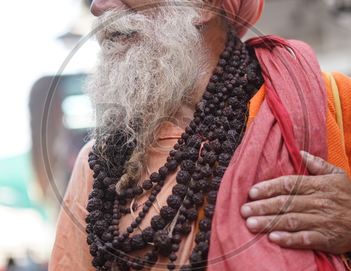 Indian Hindu Sadhu / Baba Smiling  Portrait