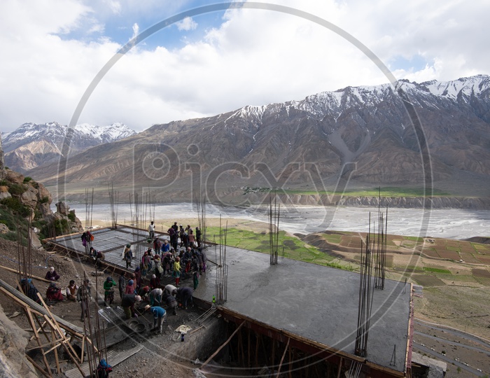 A Construction Work In Progress in Leh / Ladakh