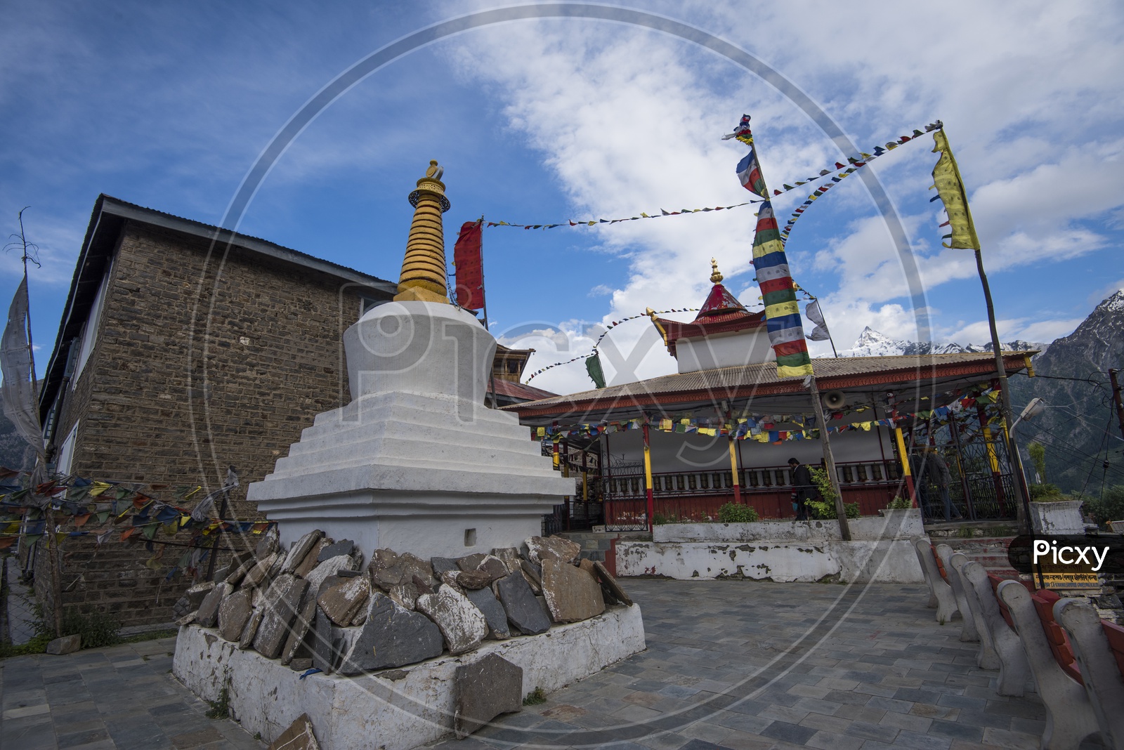 Buddhist Monastery Temple in Leh / Ladakh