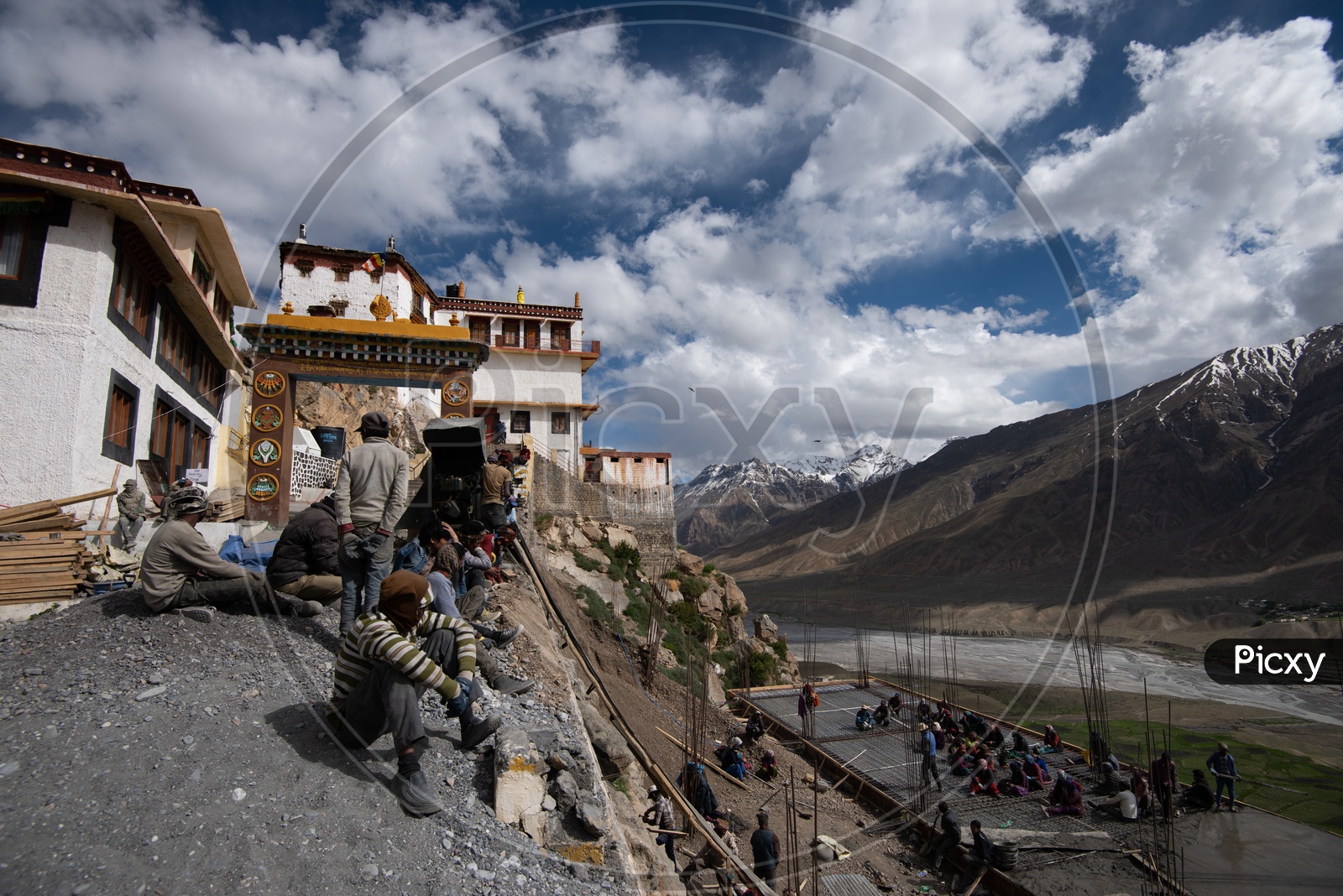 Construction Works at spiti valley