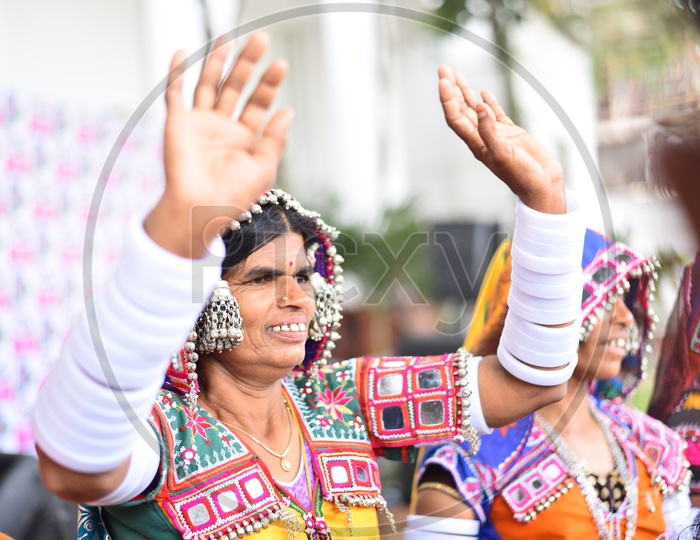 A tribal Woman Celebrating The TRS Party Victory in Telangana General Elections 2018