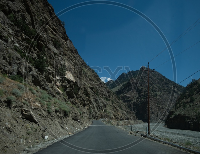 Stone Craved roads in Leh / Ladakh With Curves