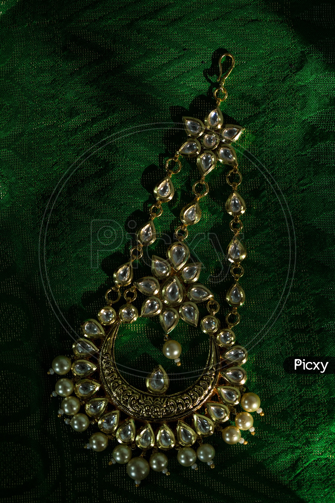 Indian Made Pearl Chain Pendent  Closeup Shots