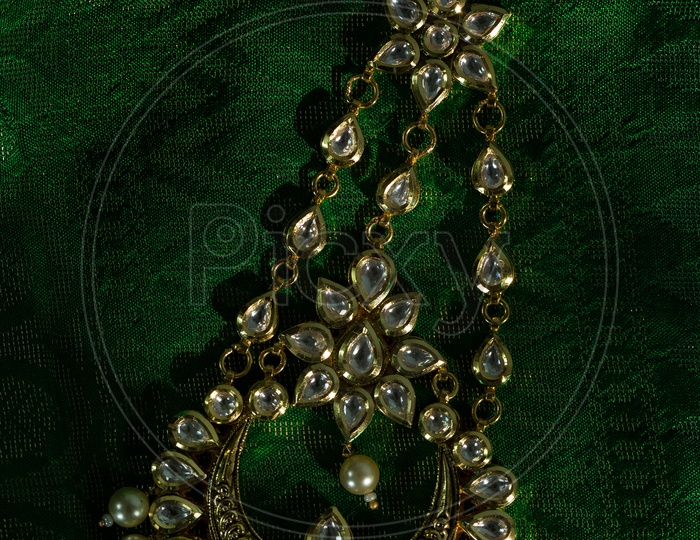 Indian Made Pearl Chain Pendent  Closeup Shots