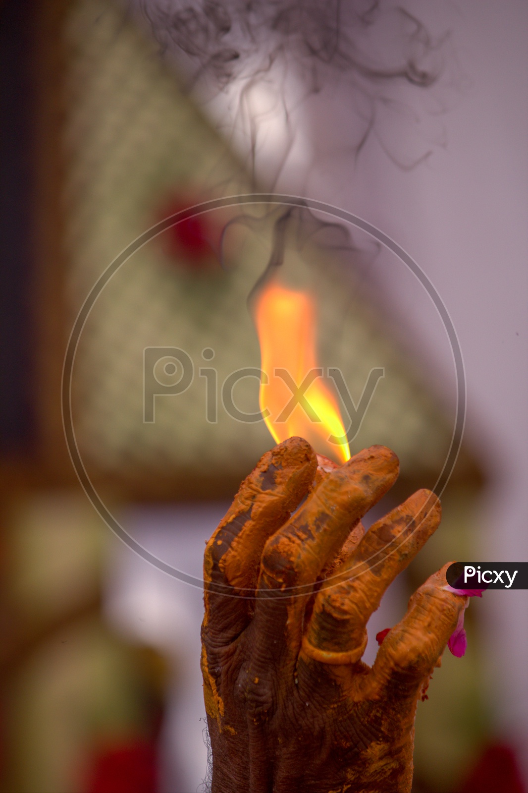 Fire in Hands in Ayyappa Swami Pooja / Aarathi in Ayyappa Swami Pooja