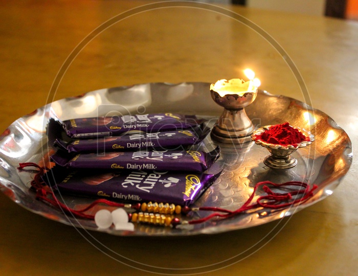 raksha bandhan Celebration with cadbury dairy milk chocolate