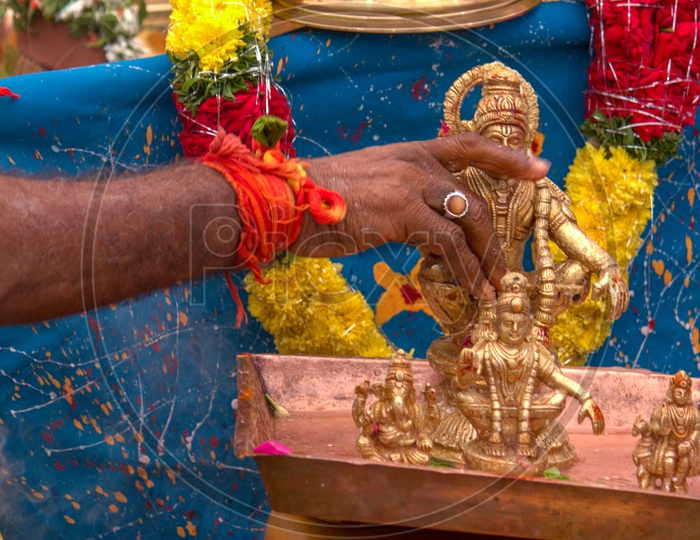 Ayyappa Swami Idol in Ayyappa Swami Pooja