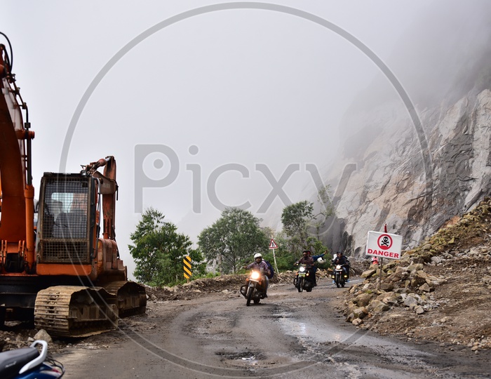 Construction works in Munnar