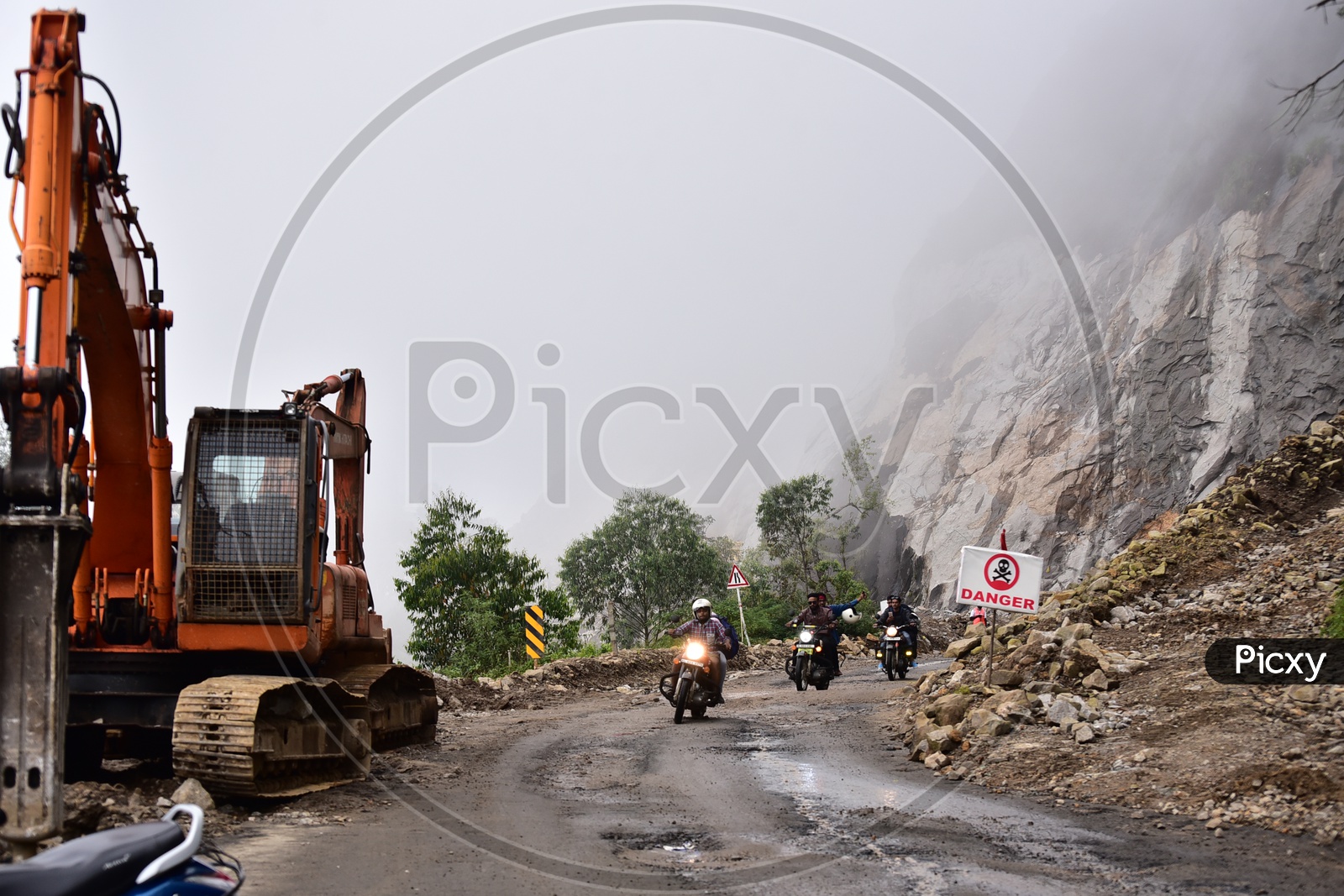 Construction works in Munnar