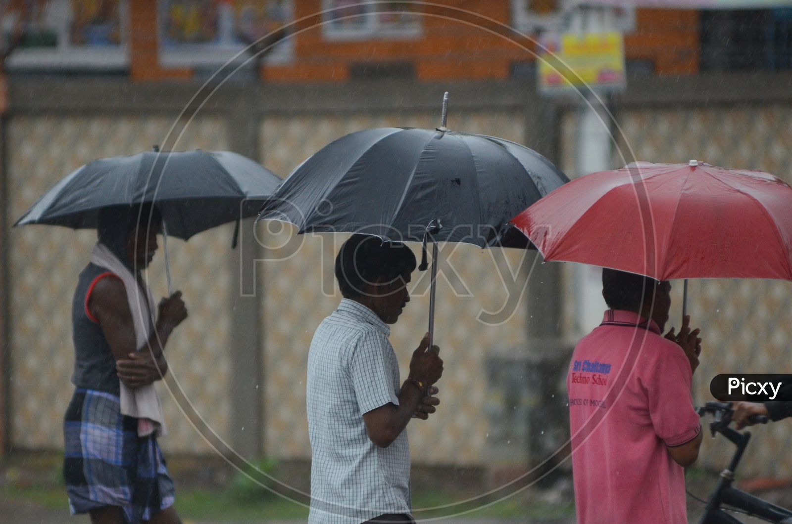 Men in Cyclone Pedhai, Rain