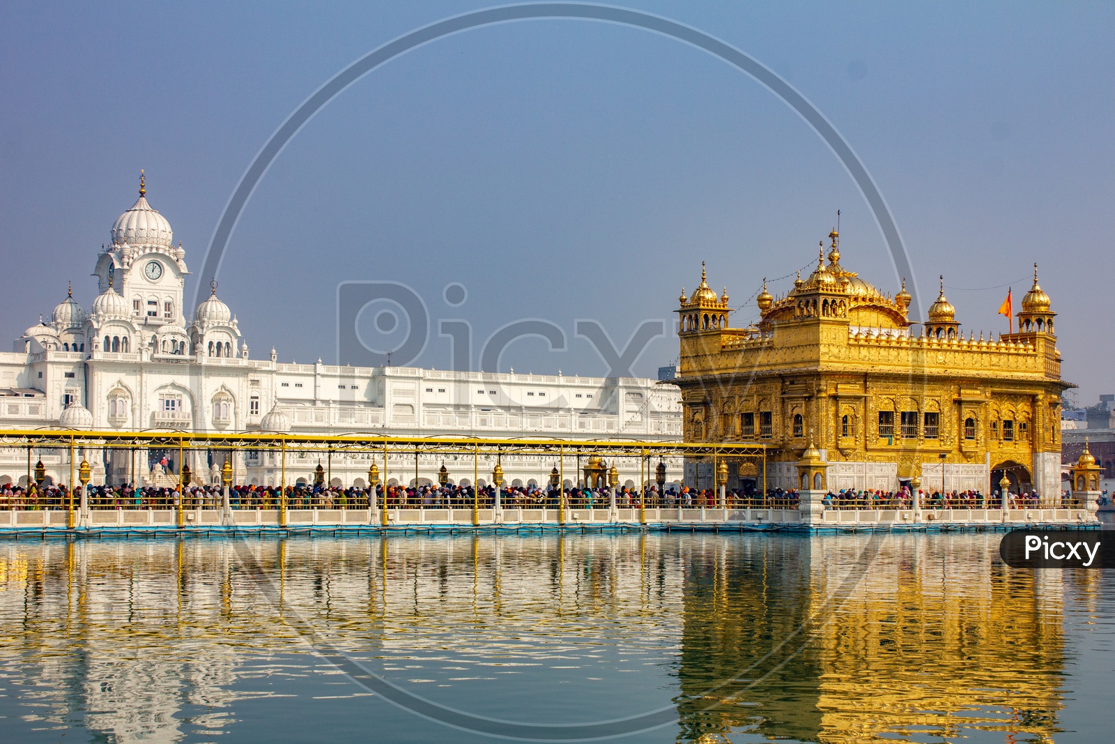 Beautiful Landscape of Golden Temple with Water reflection