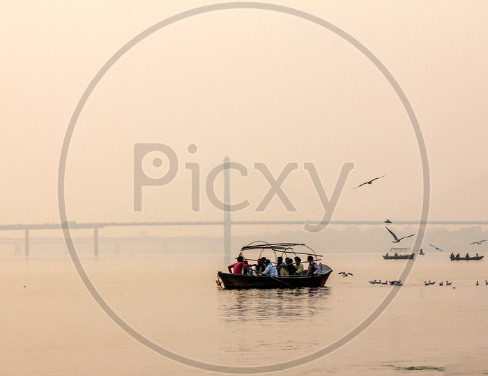 Boat in Triveni Sangam River