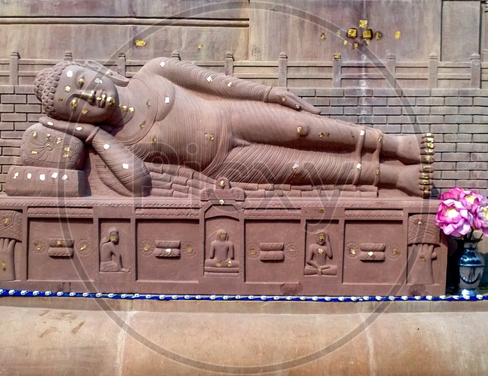 Sleeping Buddha Statue at the Giant Buddha complex in Sarnath