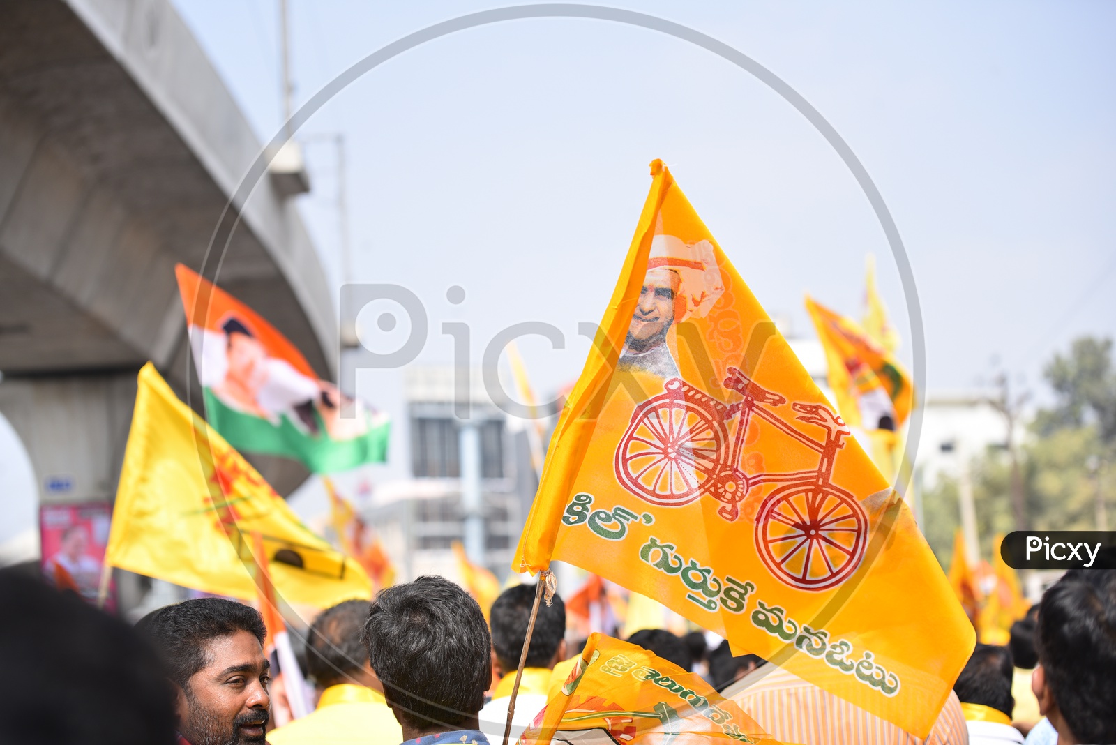 TDP Flags While Election Campaign