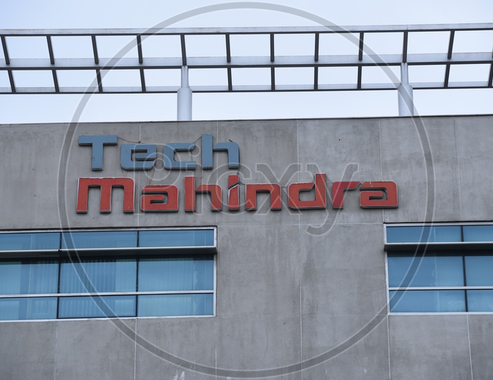 Tech Mahindra Sign Board in Hyderabad