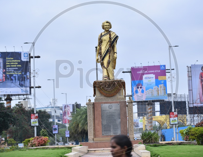 Statue of Indira Gandhi in Madhapur