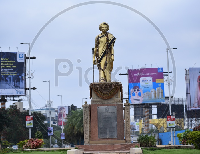 Statue of Indira Gandhi in Madhapur